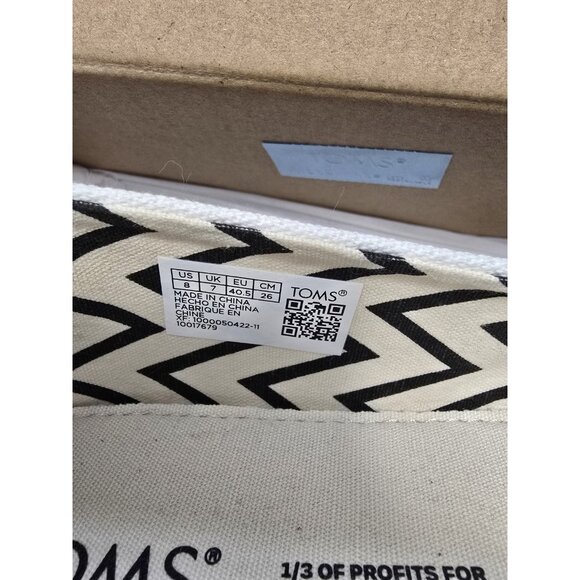 Toms Alpargata Recycled Cotton Espadrille Shoes White Mens Size 8 US NEW in Box - Picture 11 of 12